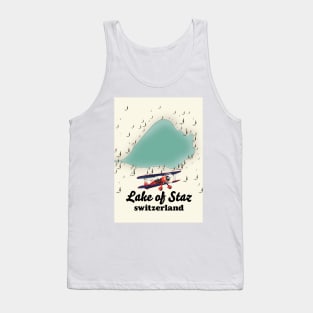 Lake of Staz Switzerland map Tank Top